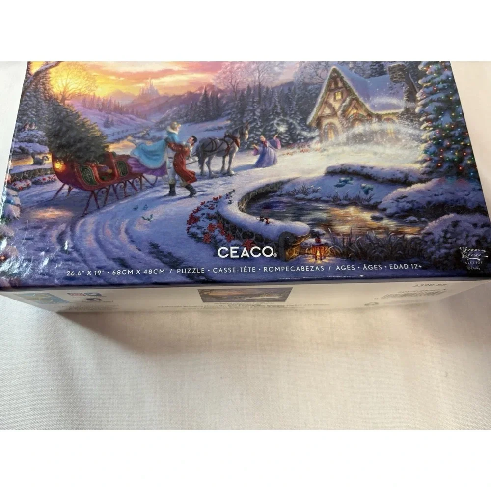 Ceaco Disney Thomas Kinkade Cinderella Bringing Home the Tree 1000 Piece Puzzle